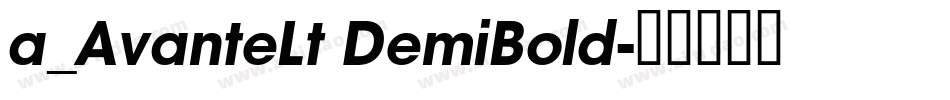 a_AvanteLt DemiBold字体转换